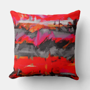 Abstract Colour Paint Brush Stroke #21 Throw Pillow