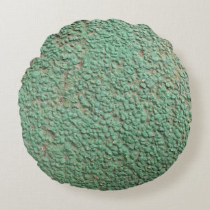 Abstract colour painted on concrete wall texture b round pillow