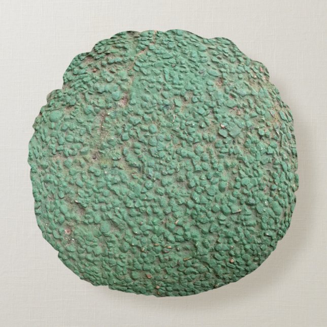 Abstract colour painted on concrete wall texture b round pillow (Front)