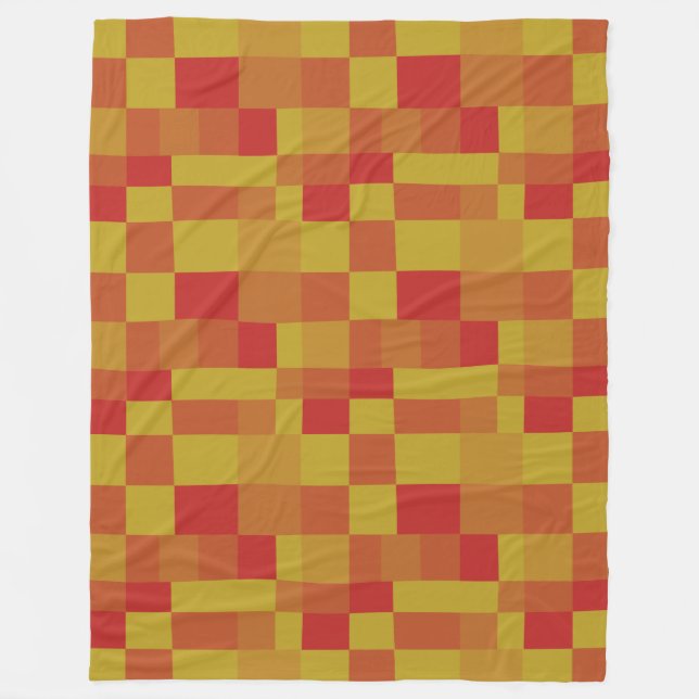 Abstract Colour Patchwork Pattern 280913 Fleece Blanket (Front)