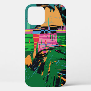 Abstract colour pattern in graffiti style quality iPhone 12 case