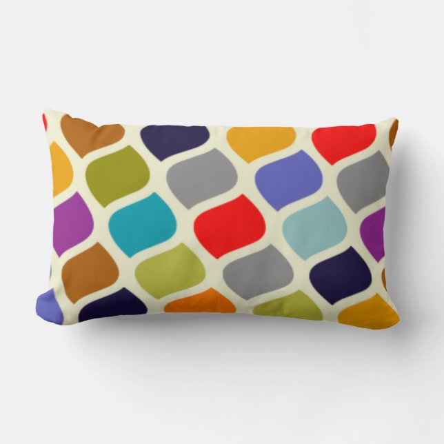Abstract Colour Pattern Throw Pillow (Front)