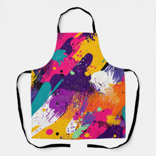 Abstract Colour Splash in Retro Comic Style (5) Apron