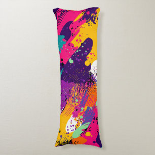 Abstract Colour Splash in Retro Comic Style (5) Body Pillow