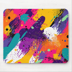 Abstract Colour Splash in Retro Comic Style (5) Mouse Pad