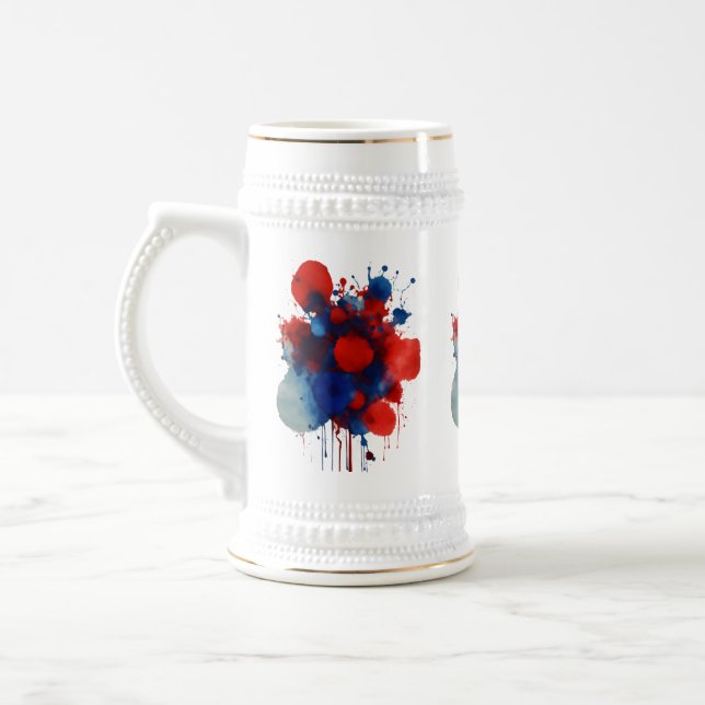 Abstract Colour Splashes - 22 oz Stein Design (Left)