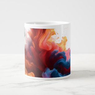 Abstract Colour Splashes - Jumbo Mug Design