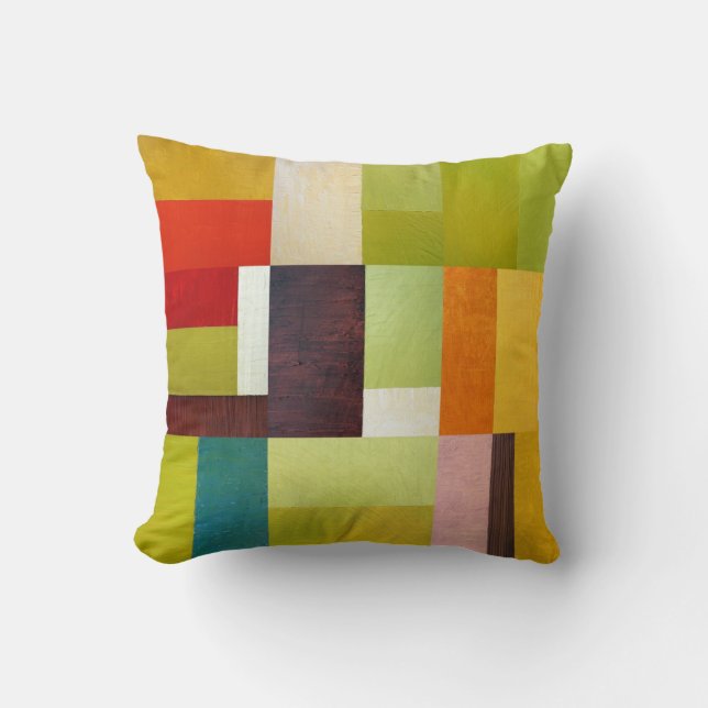 Abstract Colour Study Throw Pillow (Front)