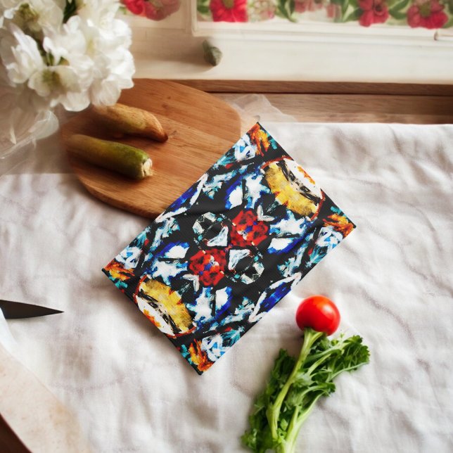 Abstract Colour Texture Kitchen Towel (Kitchen Towel)