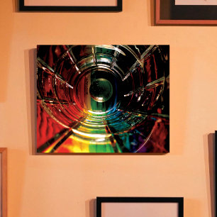 Abstract Coloured Pencil Rainbow Canvas Print