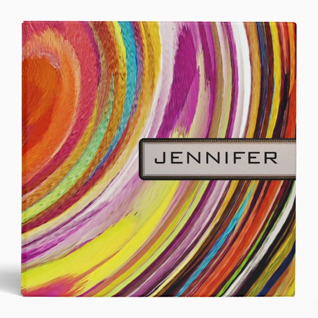 Abstract Coloured Swirl Art Background #10 Binder (Front)