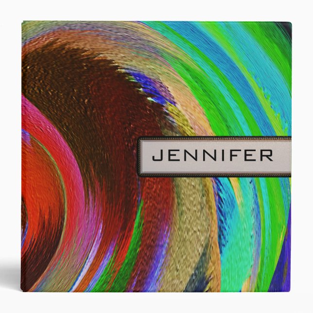 Abstract Coloured Swirl Art Background #15 Binder (Front)
