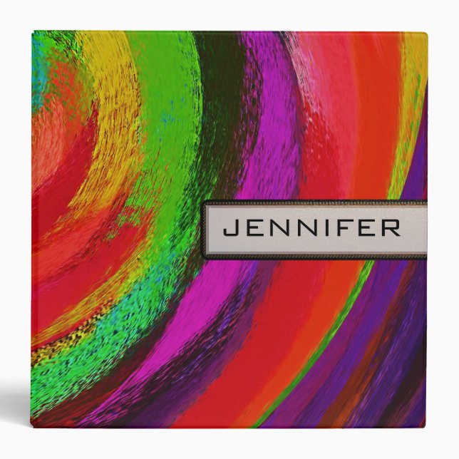 Abstract Coloured Swirl Art Background #2 Binder (Front)