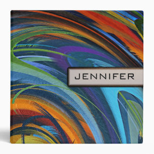Abstract Coloured Swirl Art Background #4 Binder