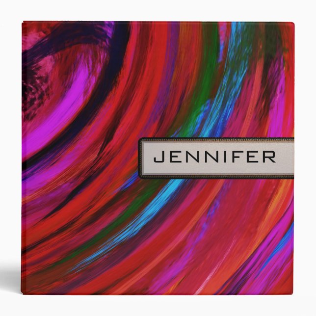 Abstract Coloured Swirl Art Background #51 Binder (Front)