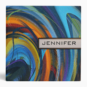 Abstract Coloured Swirl Art Background #6 Binder