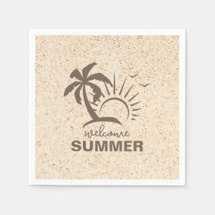 Abstract Colourful Aesthetic Modern Summer Beach Napkin