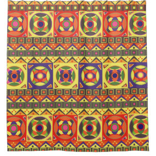 Abstract Colourful African Seamless Pattern with G