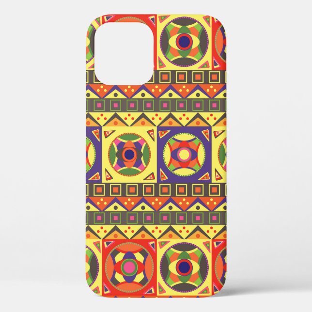 Abstract Colourful African Seamless Pattern with G Case-Mate iPhone Case (Back)