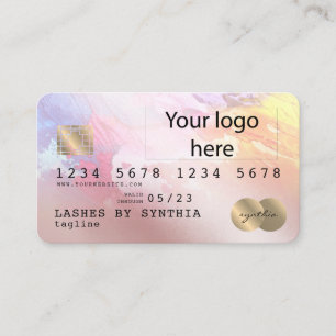 Abstract colourful  art Credit Card  add your logo