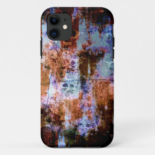 Abstract colourful art floral grunge texture iPhone 11 case