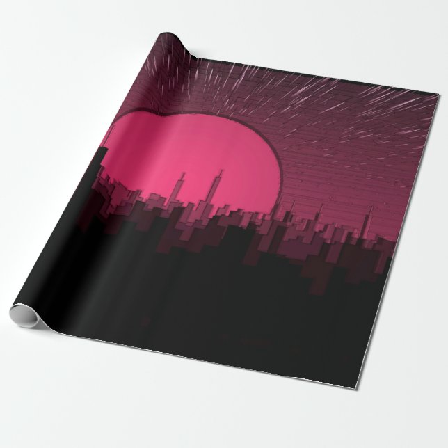 Abstract colourful background. Beautiful moonlight Wrapping Paper (Unrolled)