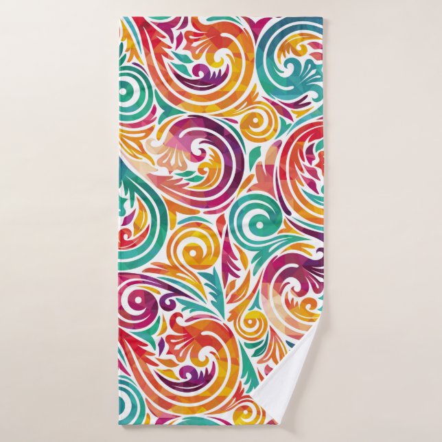 Abstract colourful background. illustrationcarniva bath towel (Bath Towel)