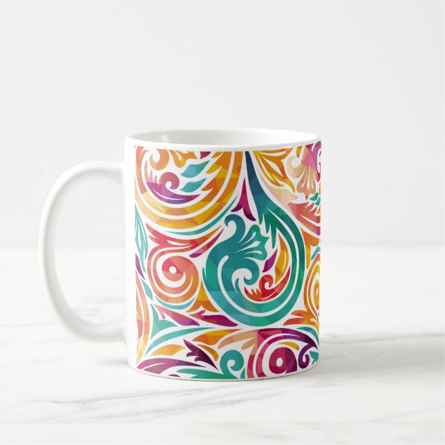 Abstract colourful background. illustrationcarniva coffee mug (Left)