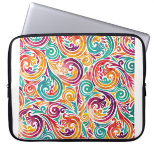 Abstract colourful background. illustrationcarniva laptop sleeve