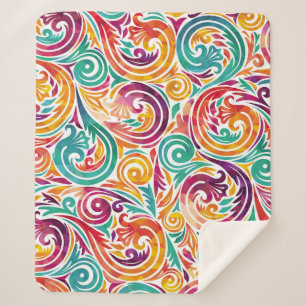 Abstract colourful background. illustrationcarniva sherpa blanket