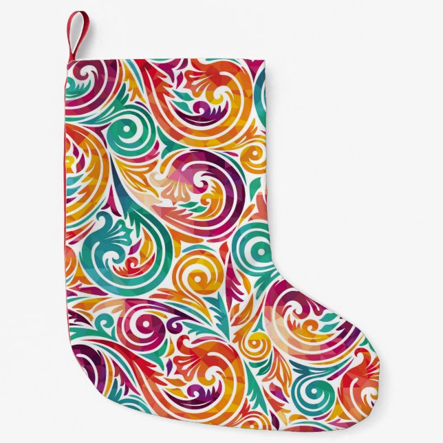 Abstract colourful background. illustrationcarniva small christmas stocking (Front)