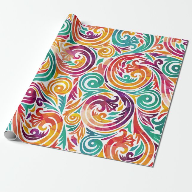 Abstract colourful background. illustrationcarniva wrapping paper (Unrolled)