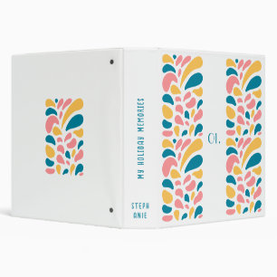 Abstract Colourful Binder with Personalized Text