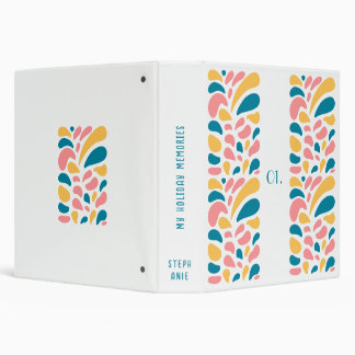 Abstract Colourful Binder with Personalized Text