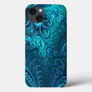 Abstract Colourful Blue & Teal Spiral Pattern  iPhone 13 Case