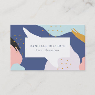 Abstract colourful brushstrokes modern composition business card