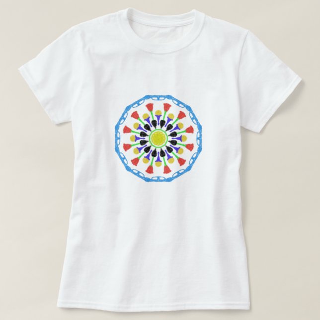abstract colourful circle pattern T-Shirt (Design Front)