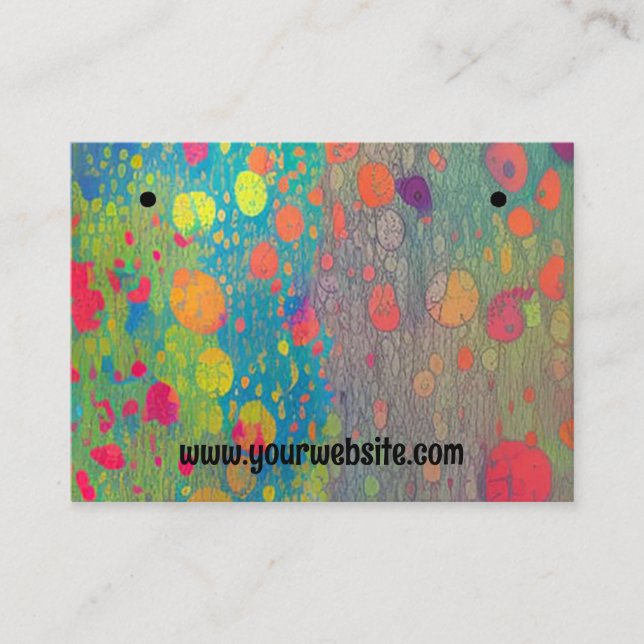 Abstract Colourful Circles Earrings Display Card (Front)