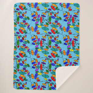 Abstract Colourful Circles Sherpa Blanket