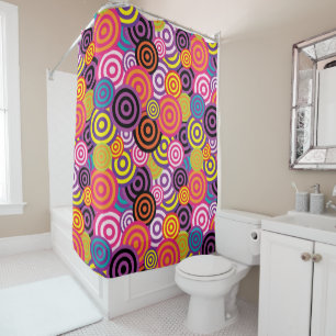 Abstract Colourful Circles Shower Curtain