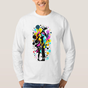 Abstract Colourful Couple Design, colour splash T-Shirt