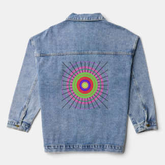 Abstract colourful denim jacket
