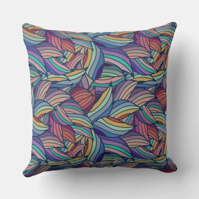 Abstract Colourful Design  Throw Pillow (Back)