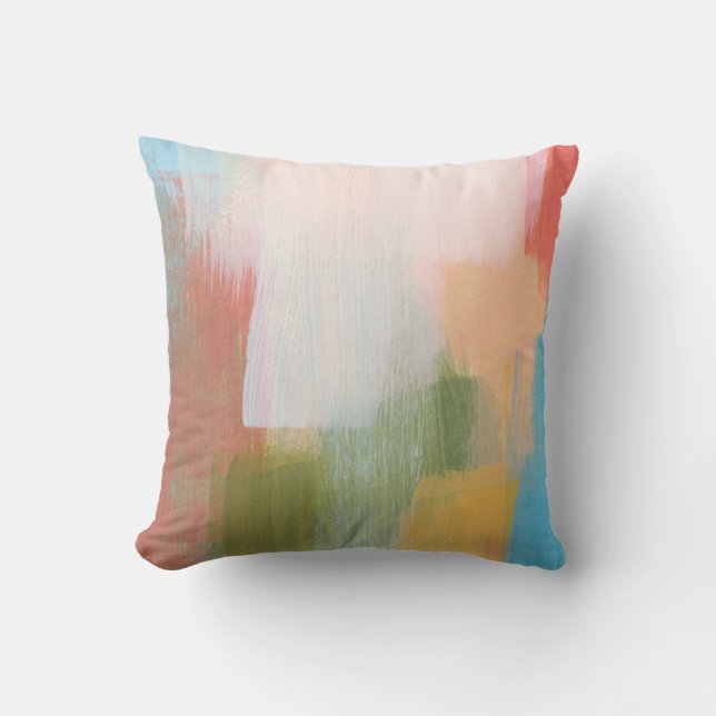 Abstract colourful design. Versatile artistic. Bru Throw Pillow (Front)