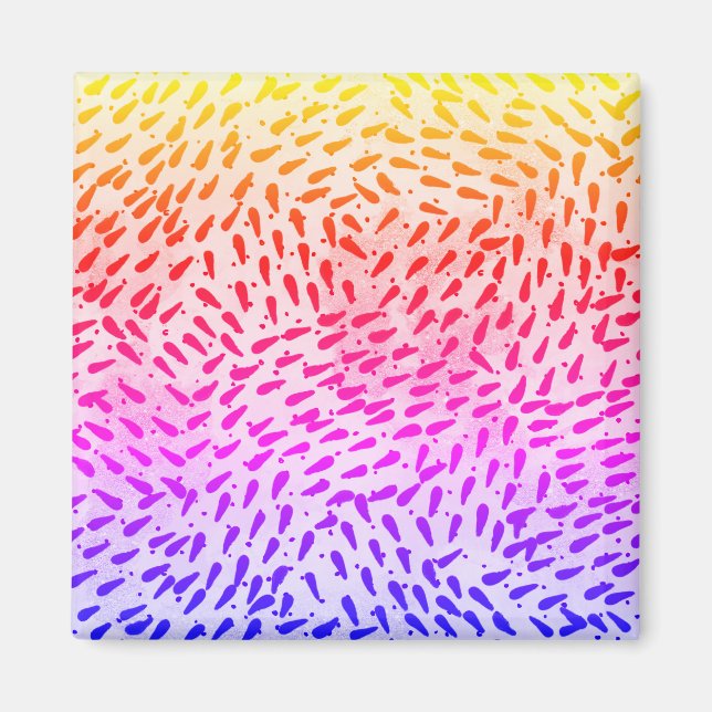 Abstract Colourful Dots Magnet (Front)