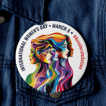 Abstract Colourful Faces Women's Day | IWD 3 Inch Round Button<br><div class="desc">International Women's Day is on March 8th. Help raise awareness! 
#EmbraceEquity #Girlpreneur #IWD #InspireInclusion #AccelerateAction</div>