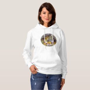 Abstract Colourful Fantasy Flower Fractal Art Hoodie