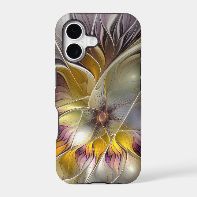 Abstract Colourful Fantasy Flower Modern Fractal (Back)