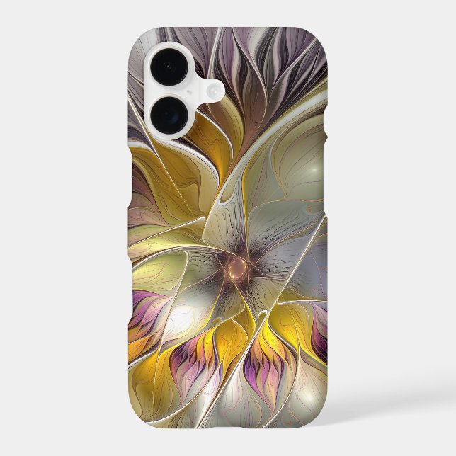 Abstract Colourful Fantasy Flower Modern Fractal (Back)