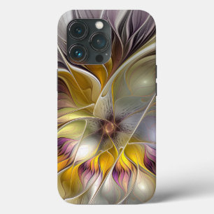 Abstract Colourful Fantasy Flower Modern Fractal iPhone 13 Pro Case